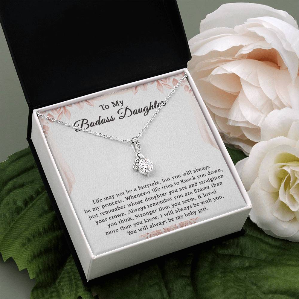 To My Badass Daughter Necklace From Mom, Badass Daughter Gift, Badass Daughter