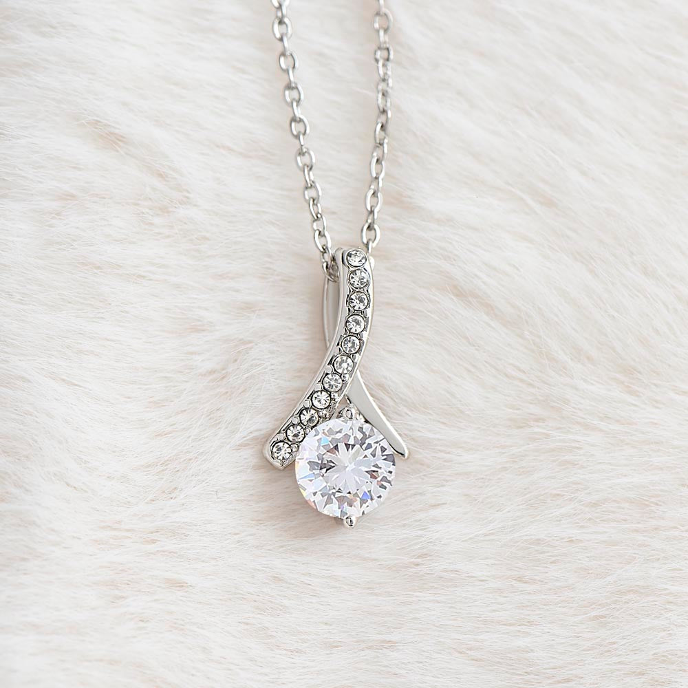 To My Daughter Necklace, Gift for Daughter from Dad, Daughter Father Necklace 24_11_White