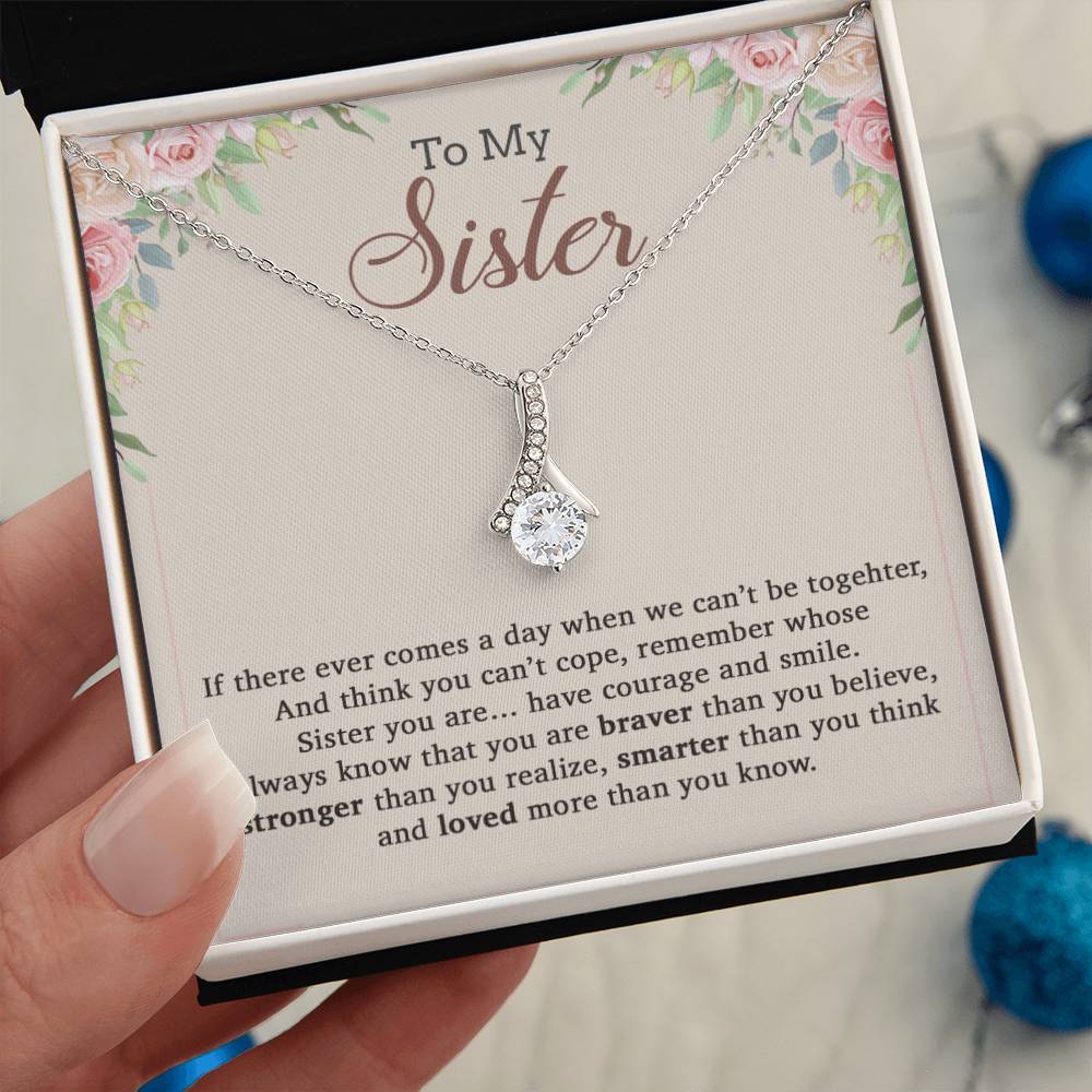 To My Sister Necklace, Brother to Sister, Birthday gift For Sister from Brother