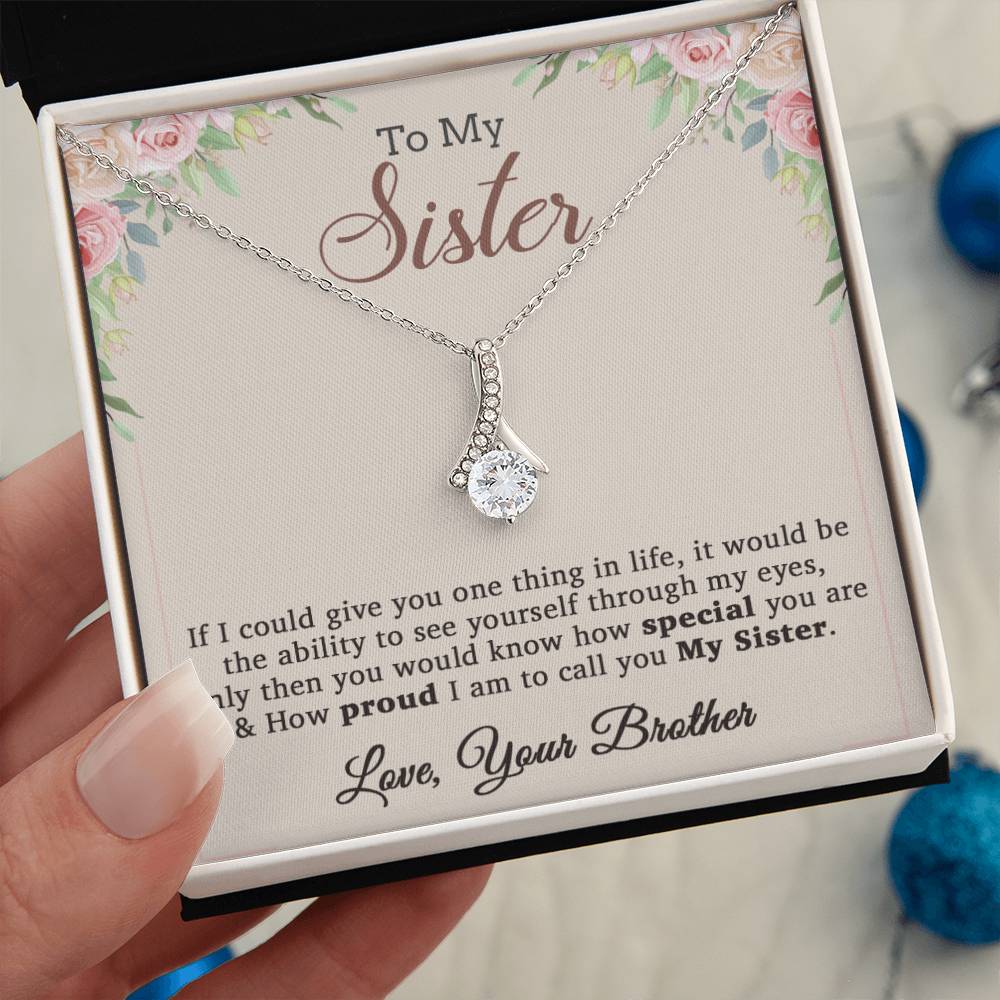 To My Sister Necklace, Brother to Sister, Birthday gift For Sister from Brother 7_12