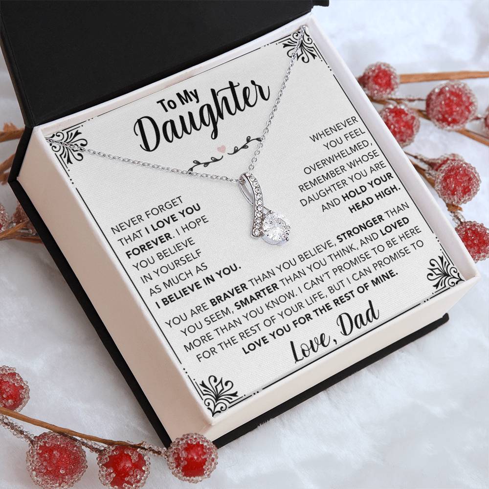 To My Daughter Necklace, Gift for Daughter from Dad, Father Daughter Necklace 30_11