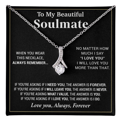 To My Beautiful Soulmate Necklace, Gifts For Girlfriend, Necklace For Girlfriend, Girlfriend Birthday Gift, Gift For Her
