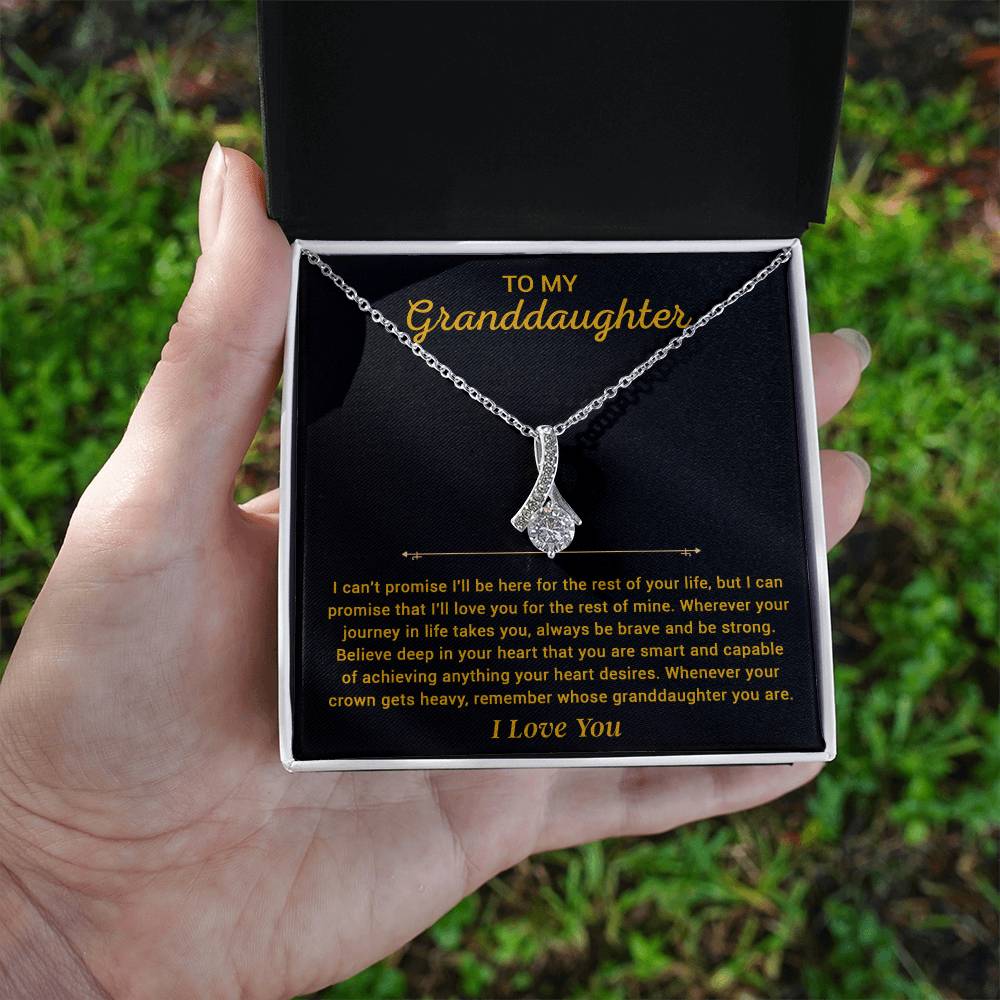 To My Granddaughter Necklace, Granddaughter Gift from Grandpa, Christmas Gift