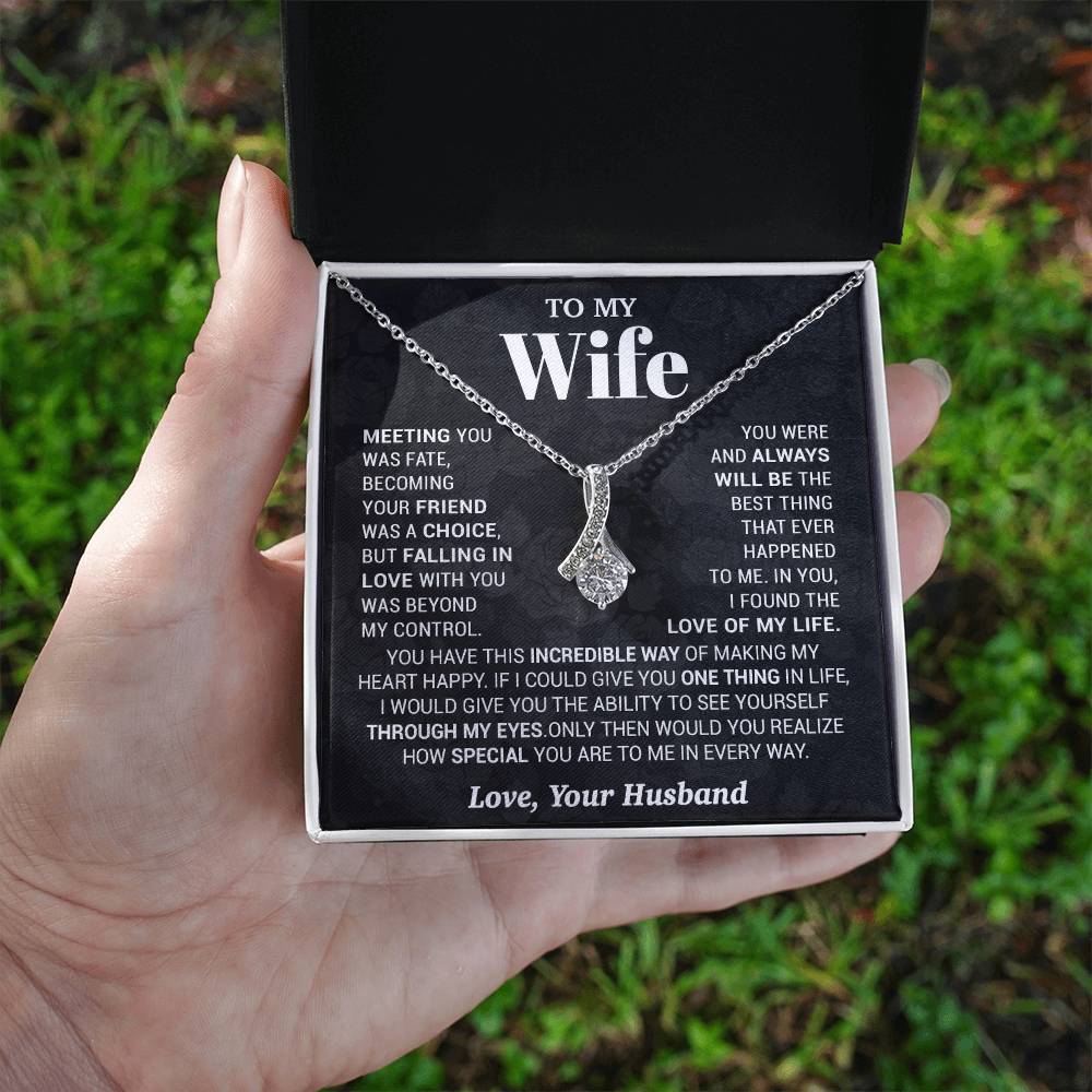 To My Wife Necklace, Meeting You Was Fate Love, Your Husband, Best Necklace