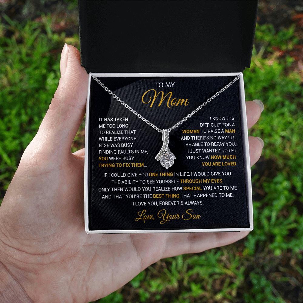 To My Mom Necklace, Mama, Gift From Son For Birthday, Mother 's Day Gift