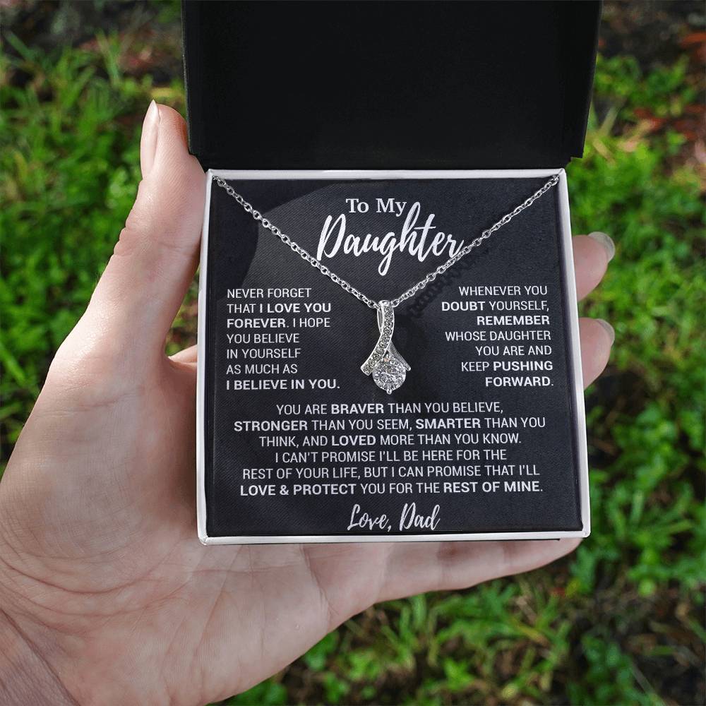 To My Daughter Necklace, Daughter Father Necklace, Daughter Gift From Dad 12_10