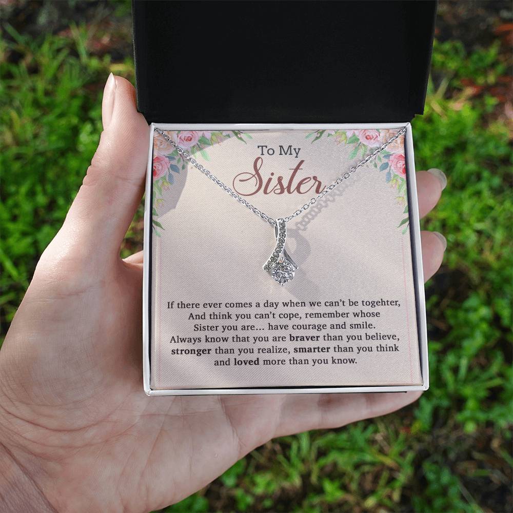 To My Sister Necklace, Brother to Sister, Birthday gift For Sister from Brother