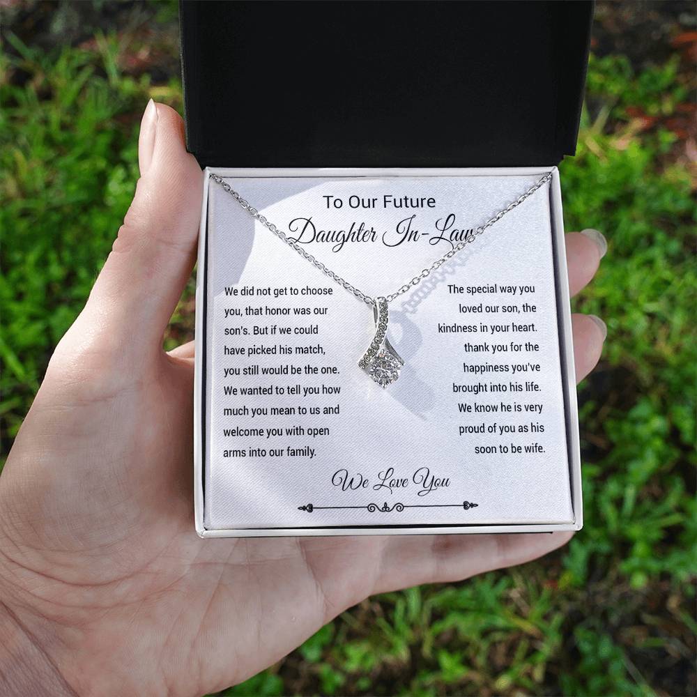 To Our Future Daughter In Law Necklace, Daughter In Law Into Family, Wedding