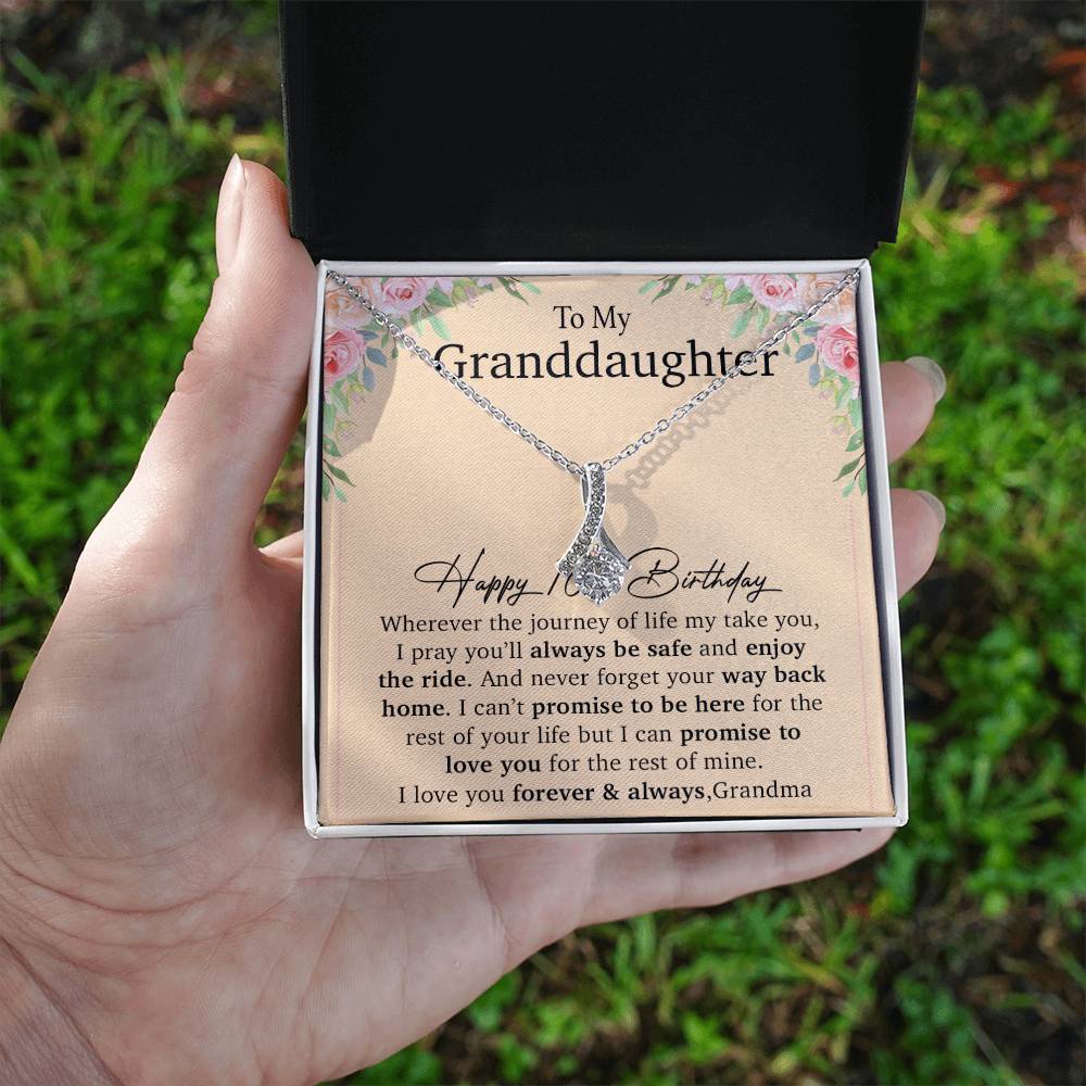 Happy 16th Birthday, To My Granddaughter Necklace, Gift For Granddaughter