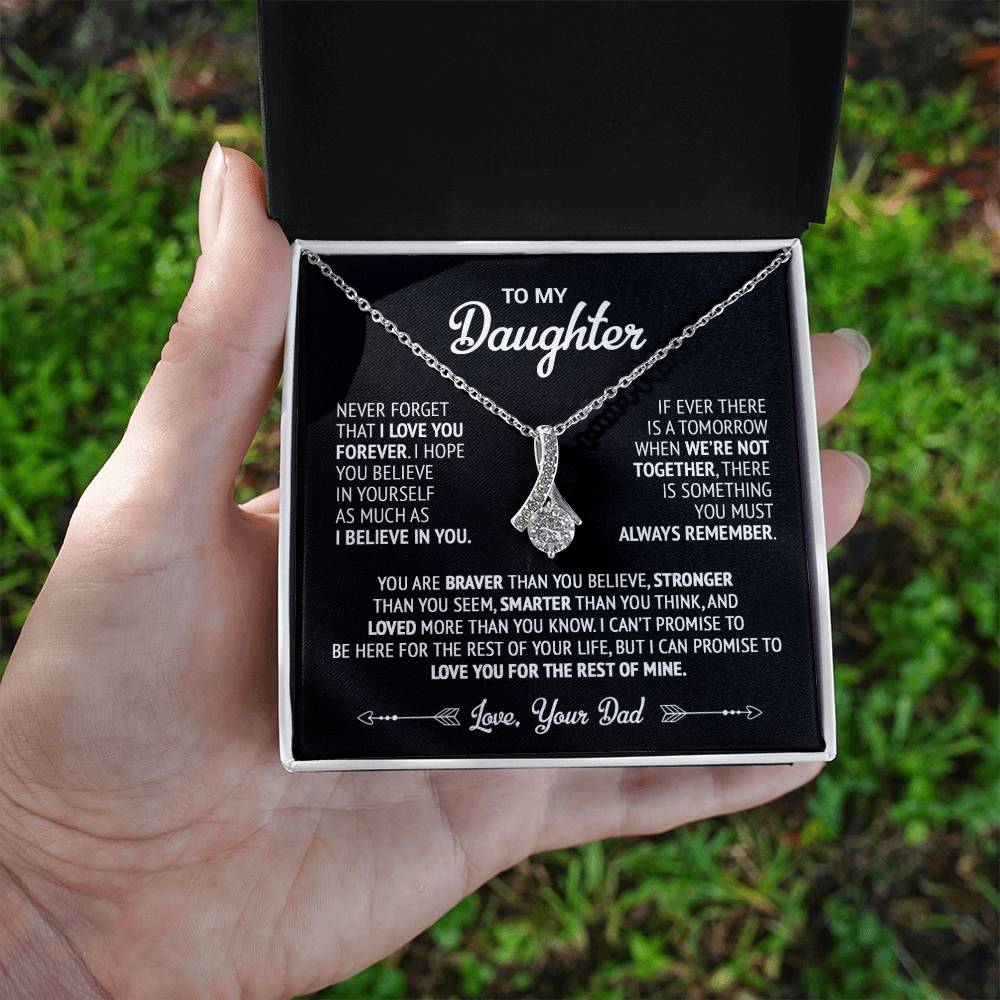 To My Daughter Necklace, Daughter Father Necklace, Daughter Gift From Dad 22_9