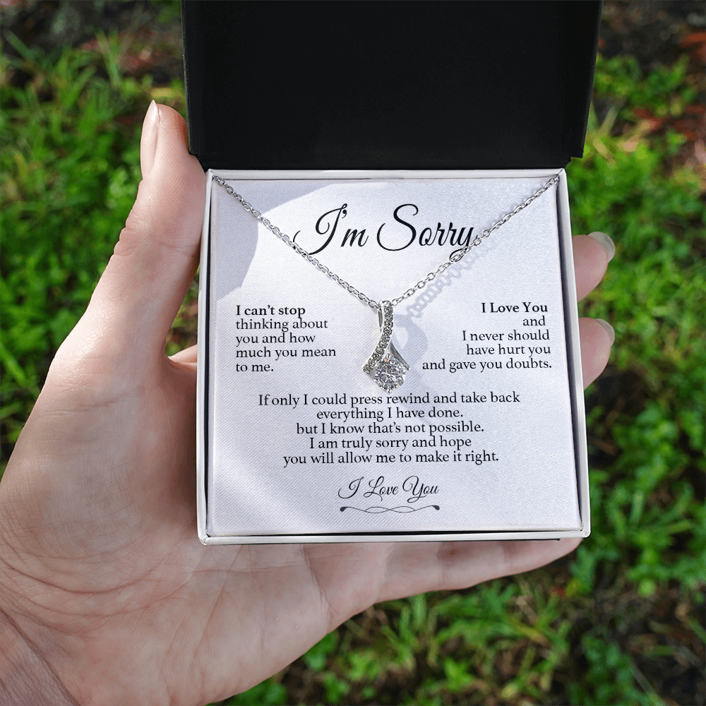 I'm Sorry Necklace, Apology Gift For Her, Forgiveness Gift, I'm Sorry Gift