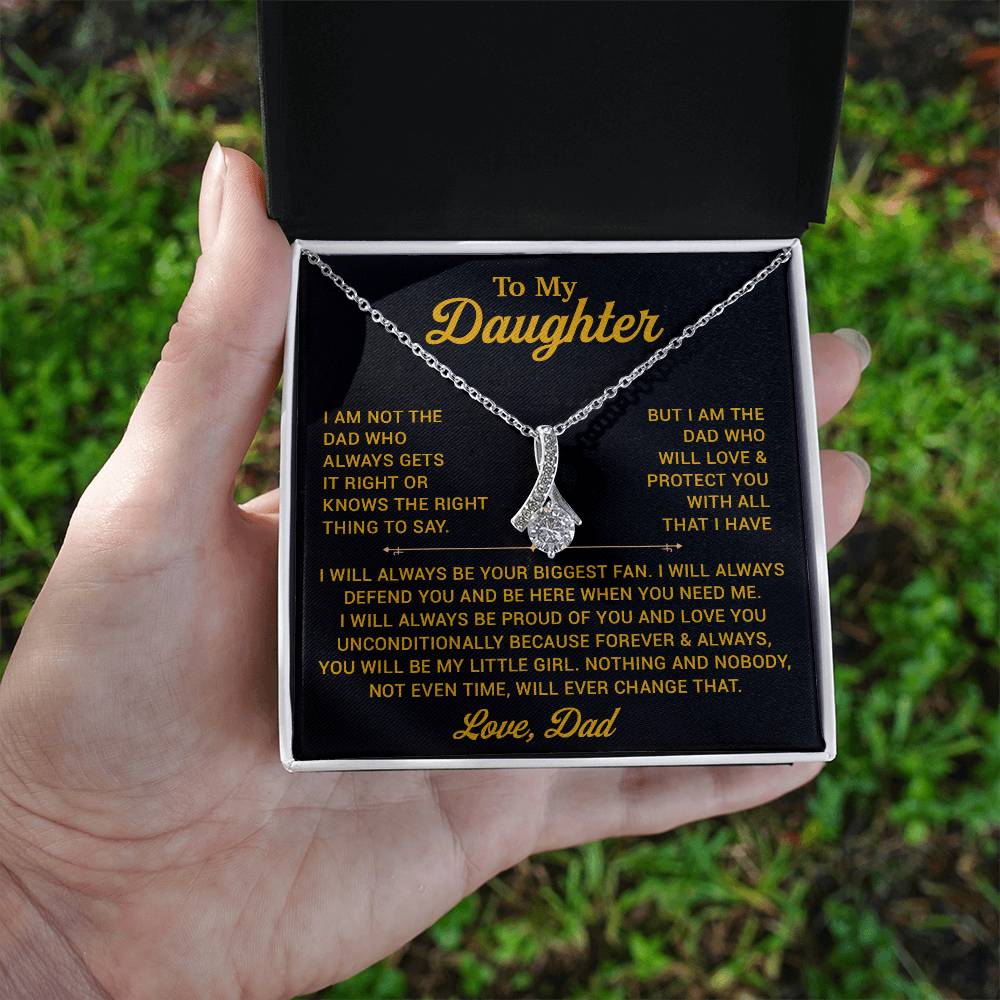 To My Daughter Necklace, Gift for Daughter from Dad, Father Daughter Necklace 1_11_Gold