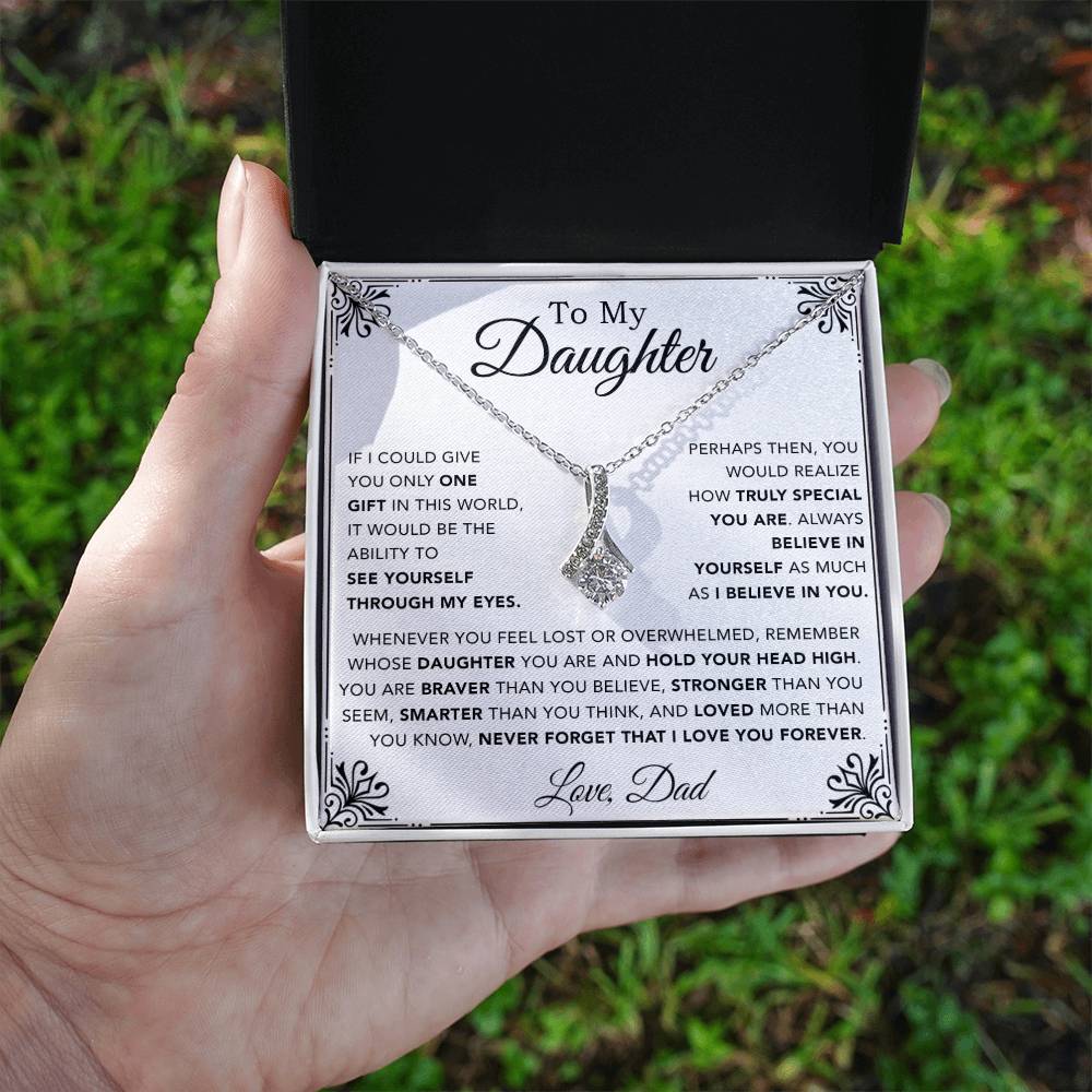 To My Daughter Necklace, Gift for Daughter from Dad, Father Daughter Necklace 1_12