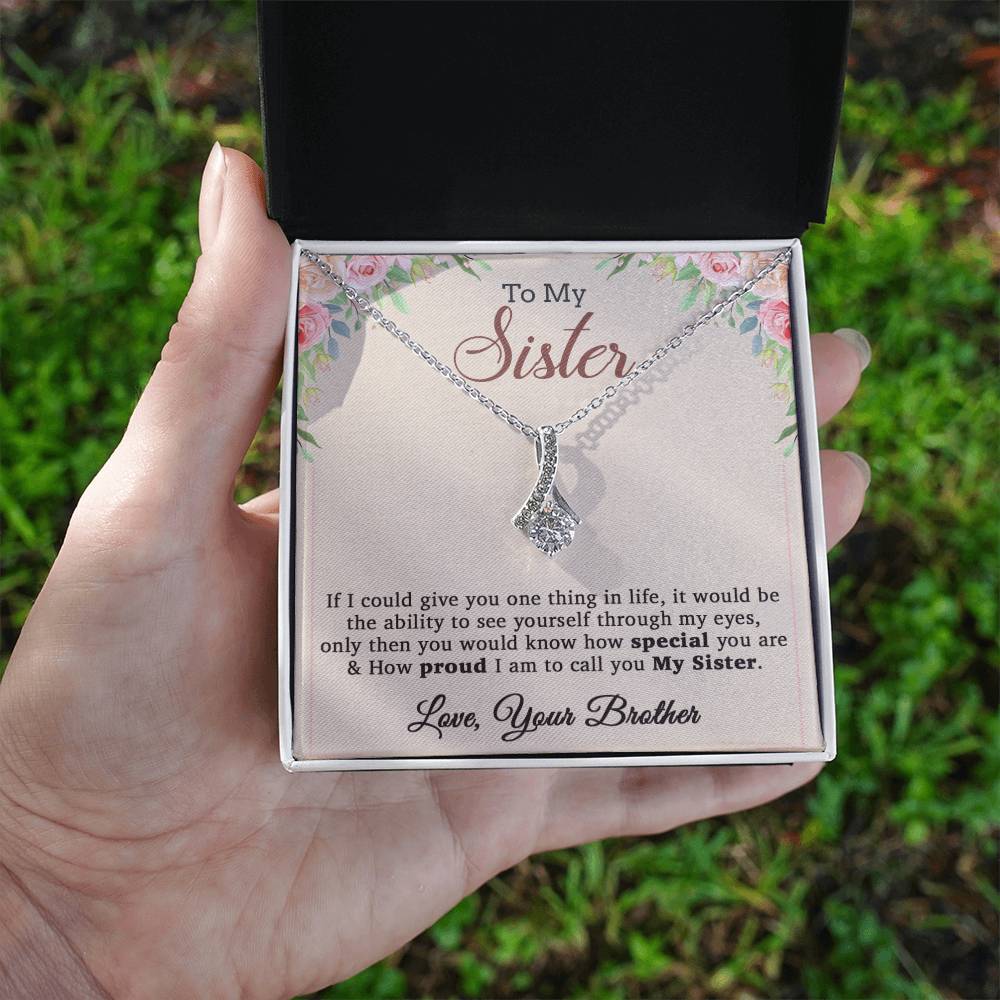 To My Sister Necklace, Brother to Sister, Birthday gift For Sister from Brother 7_12