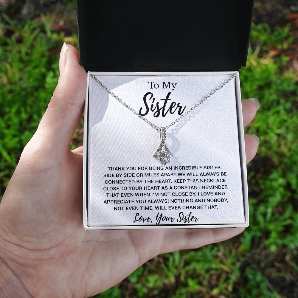 To My Sister Necklace, Brother to Sister, Birthday gift For Sister from Brother