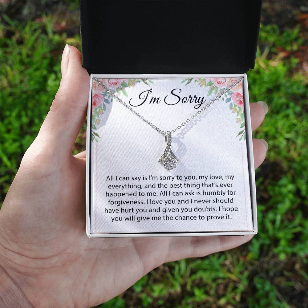 I'm Sorry Gift For Wife Necklace, Sorry Gift for Girlfriend, Forgiveness Gift