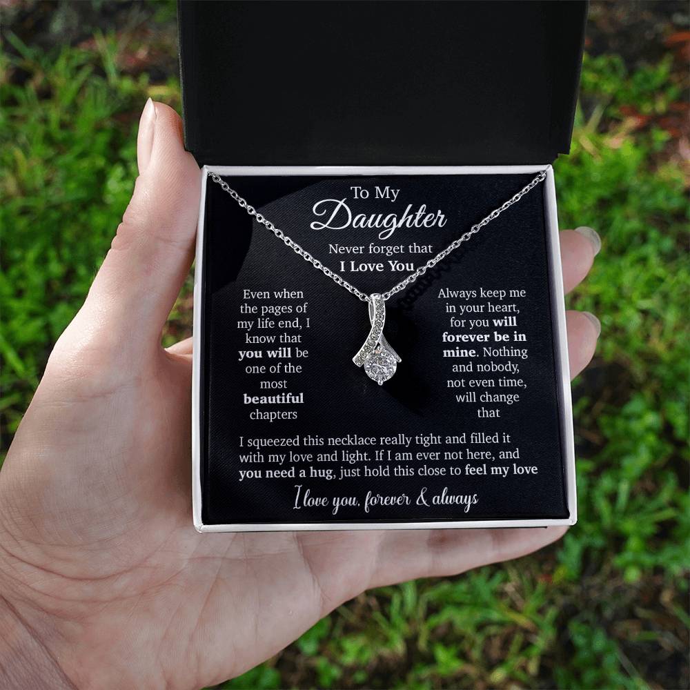 To My Daughter Necklace, Daughter Father Necklace, Daughter Gift From Dad, Mom 23_10