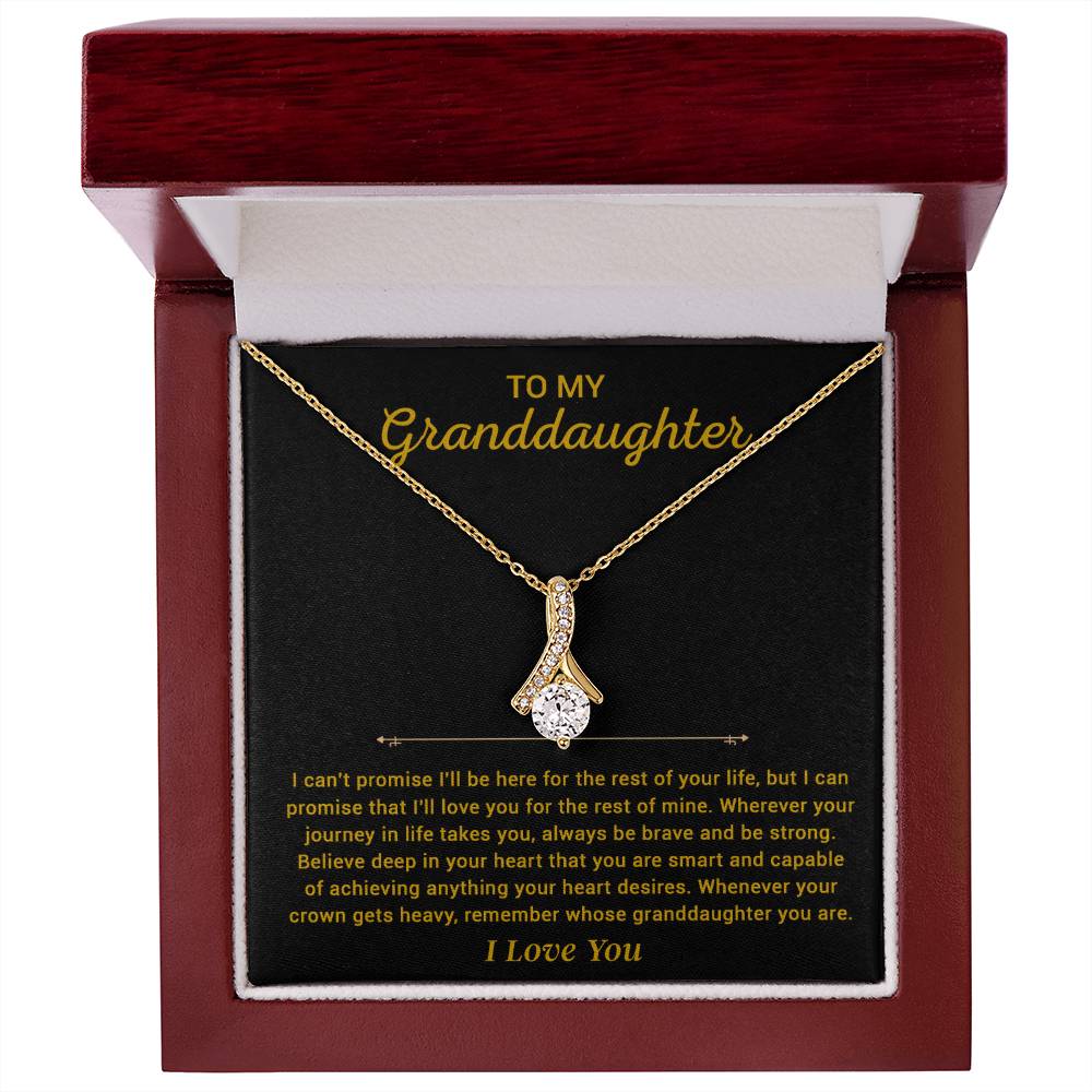 To My Granddaughter Necklace, Granddaughter Gift from Grandpa, Christmas Gift