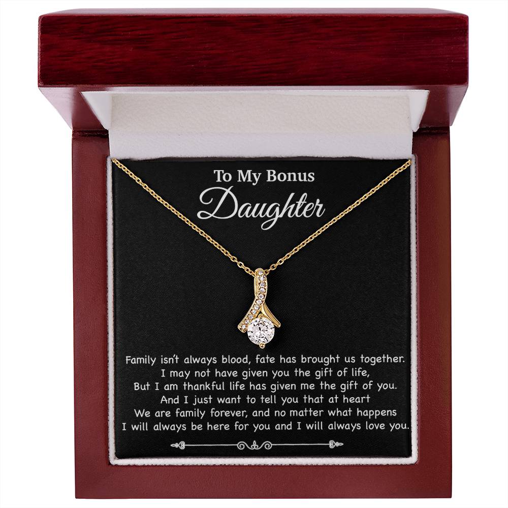 To My Bonus Daughter Necklace, Gift for Bonus Daughter, Step Daughter Birthday