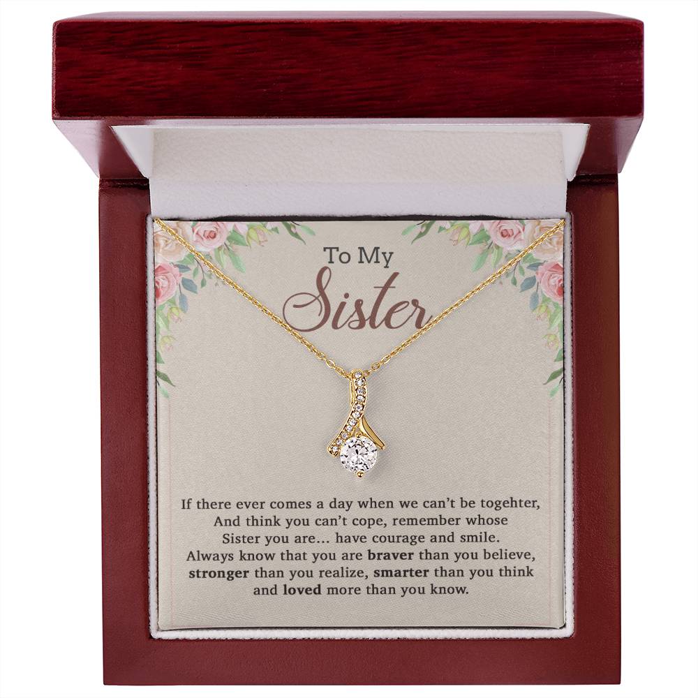 To My Sister Necklace, Brother to Sister, Birthday gift For Sister from Brother