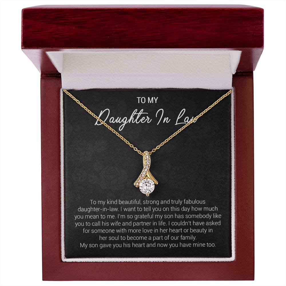 To My Daughter-In-Law Necklace, Gift For Daughter In Law, Daughter In Law Gift