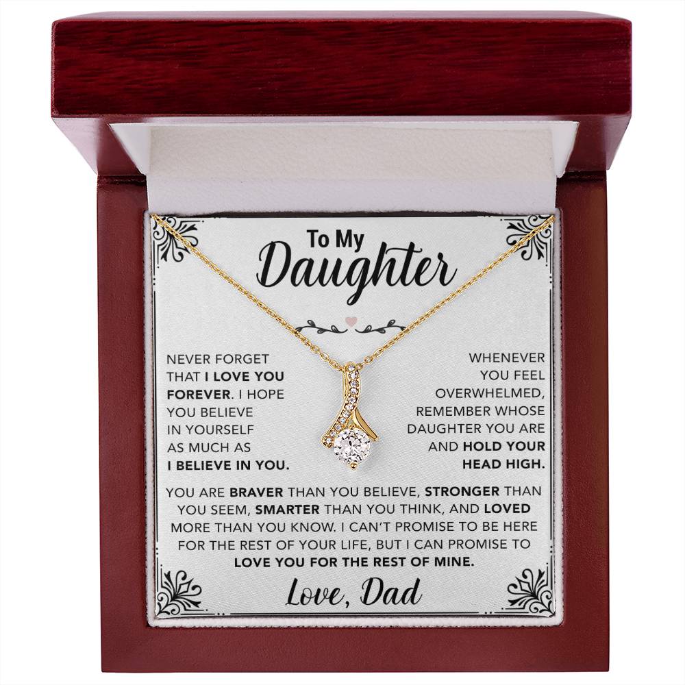 To My Daughter Necklace, Gift for Daughter from Dad, Father Daughter Necklace 30_11