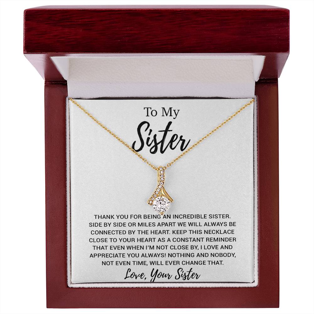 To My Sister Necklace, Brother to Sister, Birthday gift For Sister from Brother