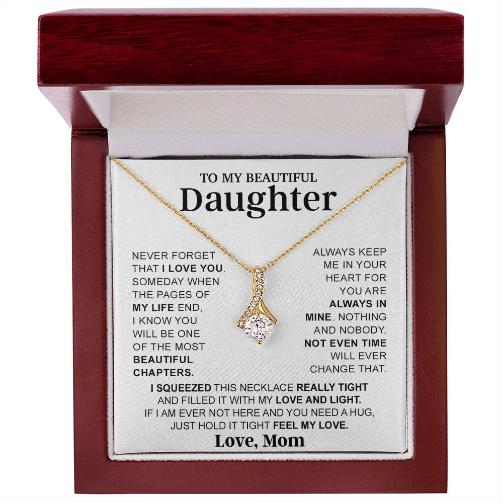 To My Daughter Necklace, Gift From Mom For Daughter, Gift Birthday, Christmas