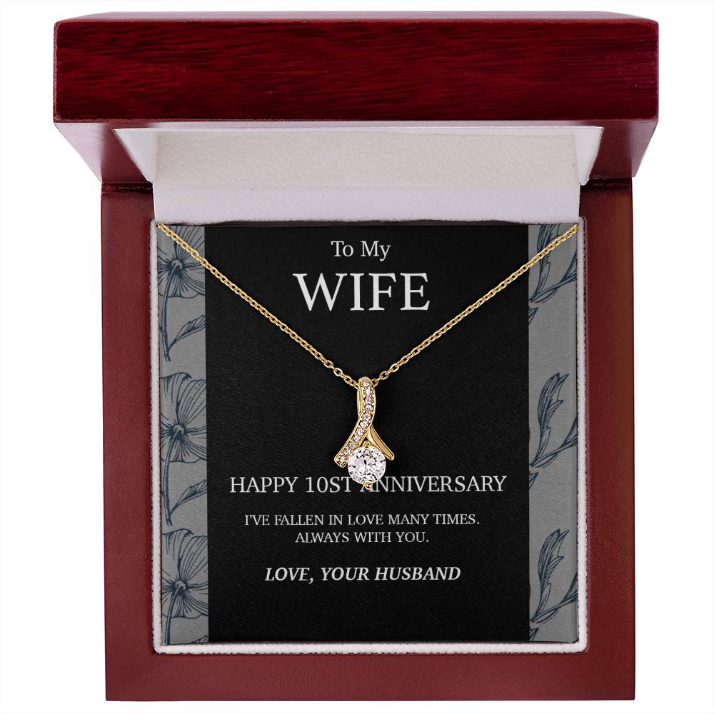 10 Year Anniversary Gift For Wife Necklace,Year Anniversary Gifts,1 Year Wedding