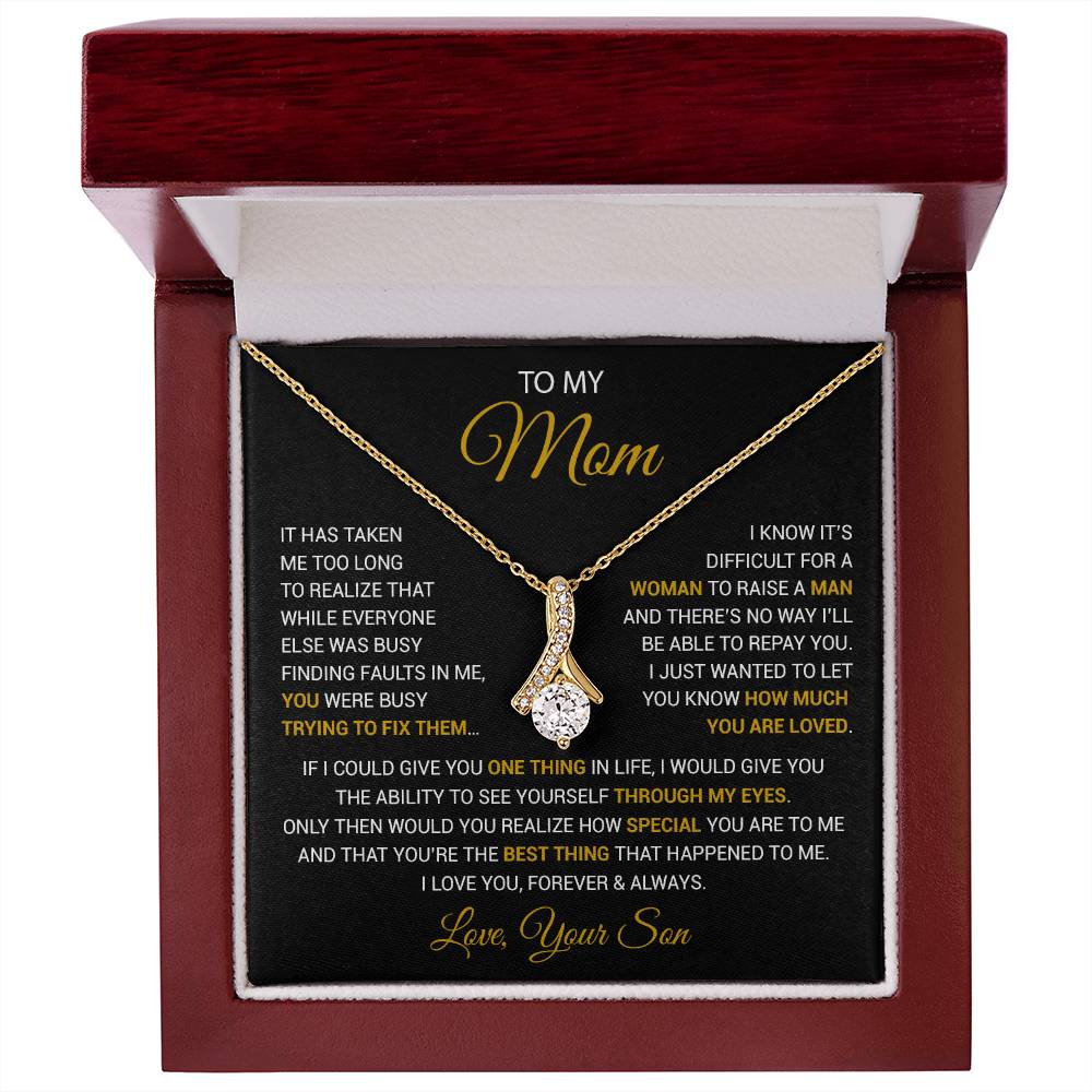 To My Mom Necklace, Mama, Gift From Son For Birthday, Mother 's Day Gift