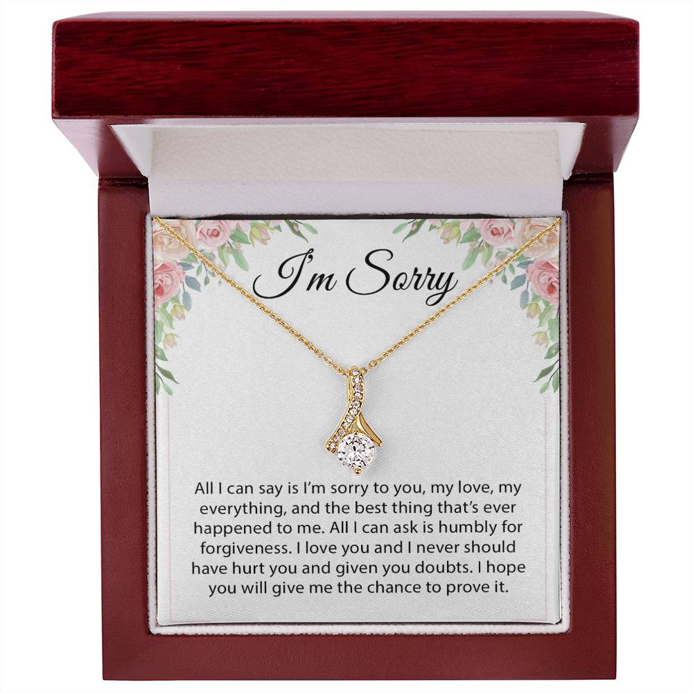 I'm Sorry Gift For Wife Necklace, Sorry Gift for Girlfriend, Forgiveness Gift