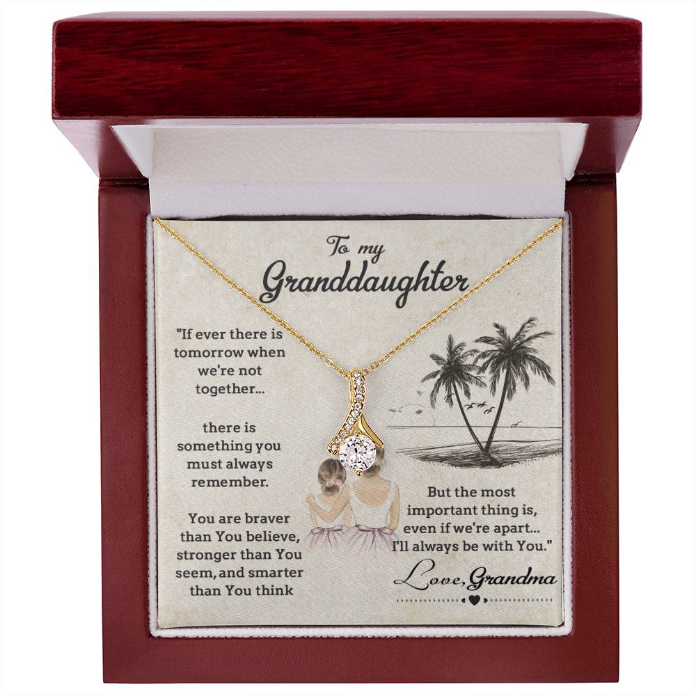 To My Granddaughter, Gift for Granddaughter from Grandma, Granddaughter Necklace