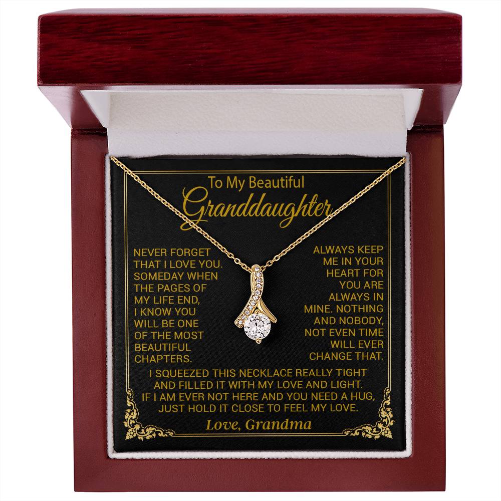To My Granddaughter Necklace, Granddaughter Gift from Grandma, Christmas Gift