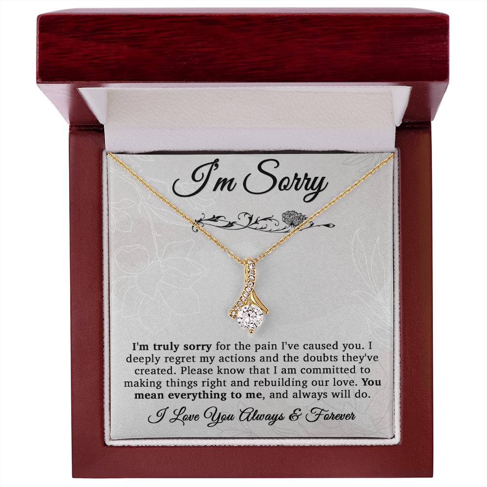 I'm Sorry Necklace Gifts, Apology Gifts For Her, Forgiveness Gift, Wife Gift