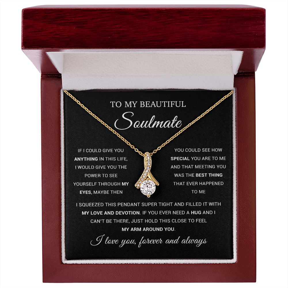 To My Beautiful Soulmate Necklace, Gift for Wife, Girlfriend, Anniversary Gift