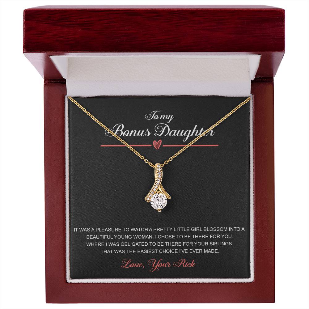 to my bonus daughter necklace
