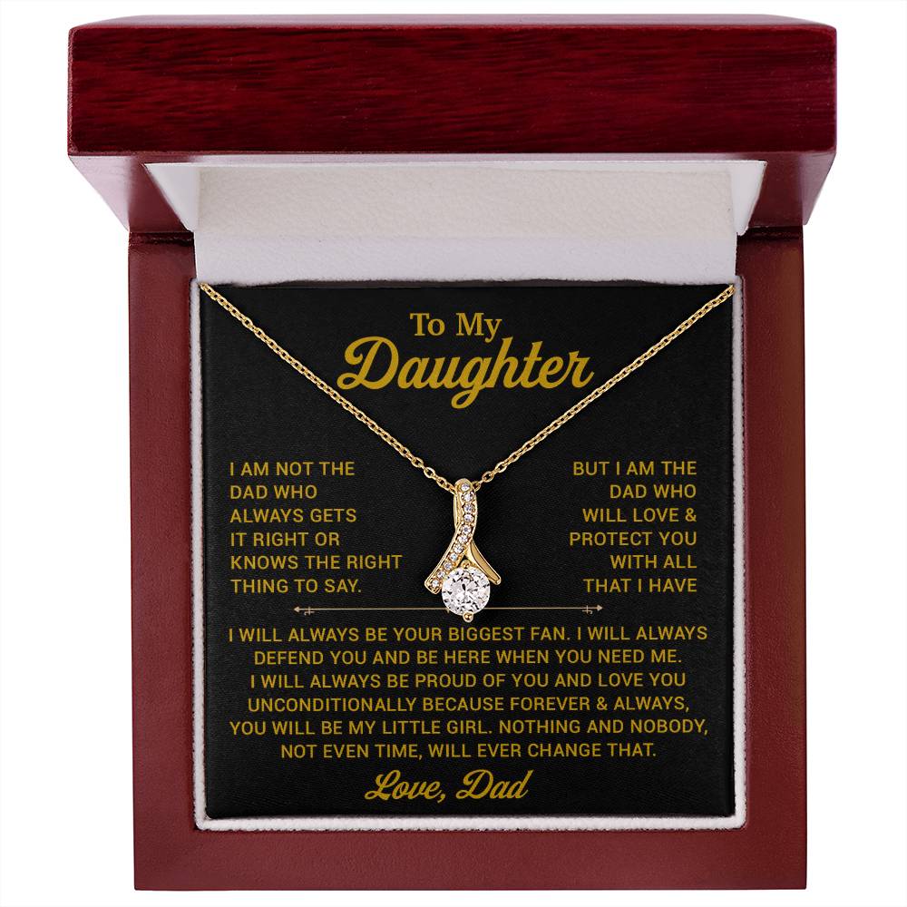 To My Daughter Necklace, Gift for Daughter from Dad, Father Daughter Necklace 1_11_Gold