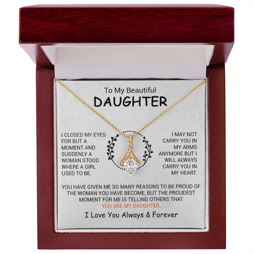 To My Daughter Necklace, Daughter Father Necklace, Daughter Gift From Dad, Mom 6_12