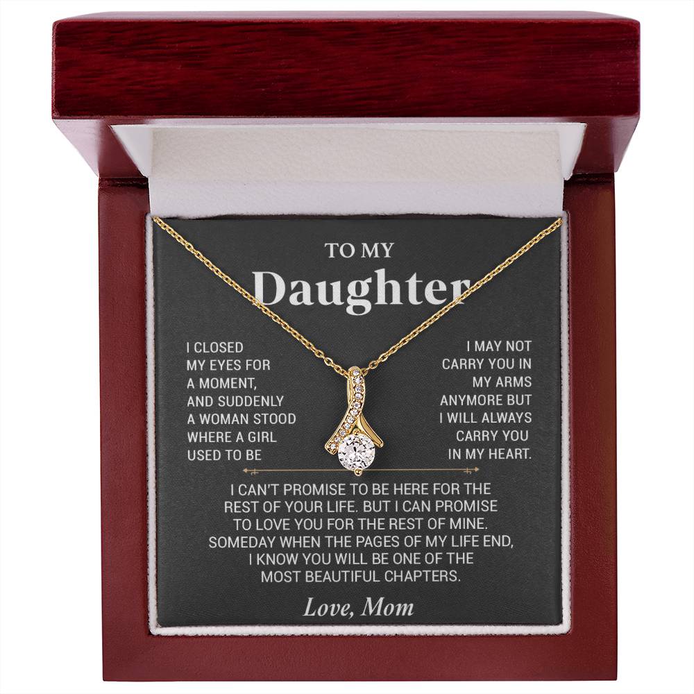 To My Daughter Necklace, Gift For Daughter From Mom, Daughter Mother Necklace99