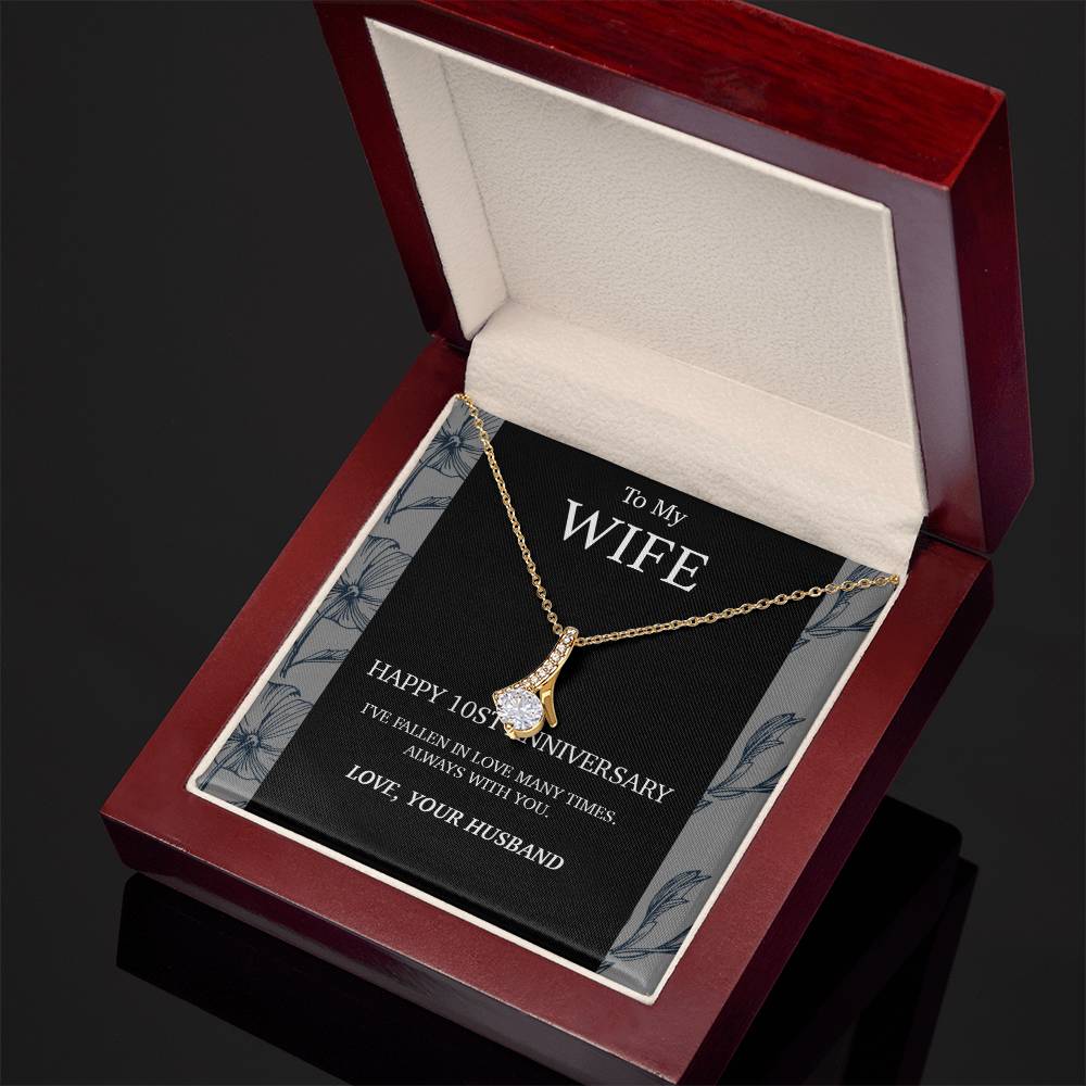 10 Year Anniversary Gift For Wife Necklace,Year Anniversary Gifts,1 Year Wedding