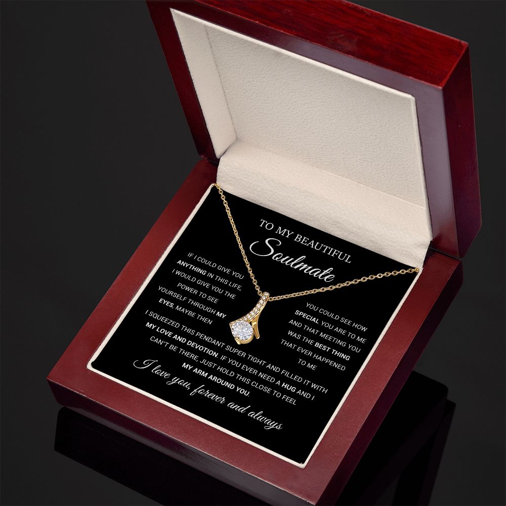 To My Beautiful Soulmate Necklace, Gift for Wife, Girlfriend, Anniversary Gift