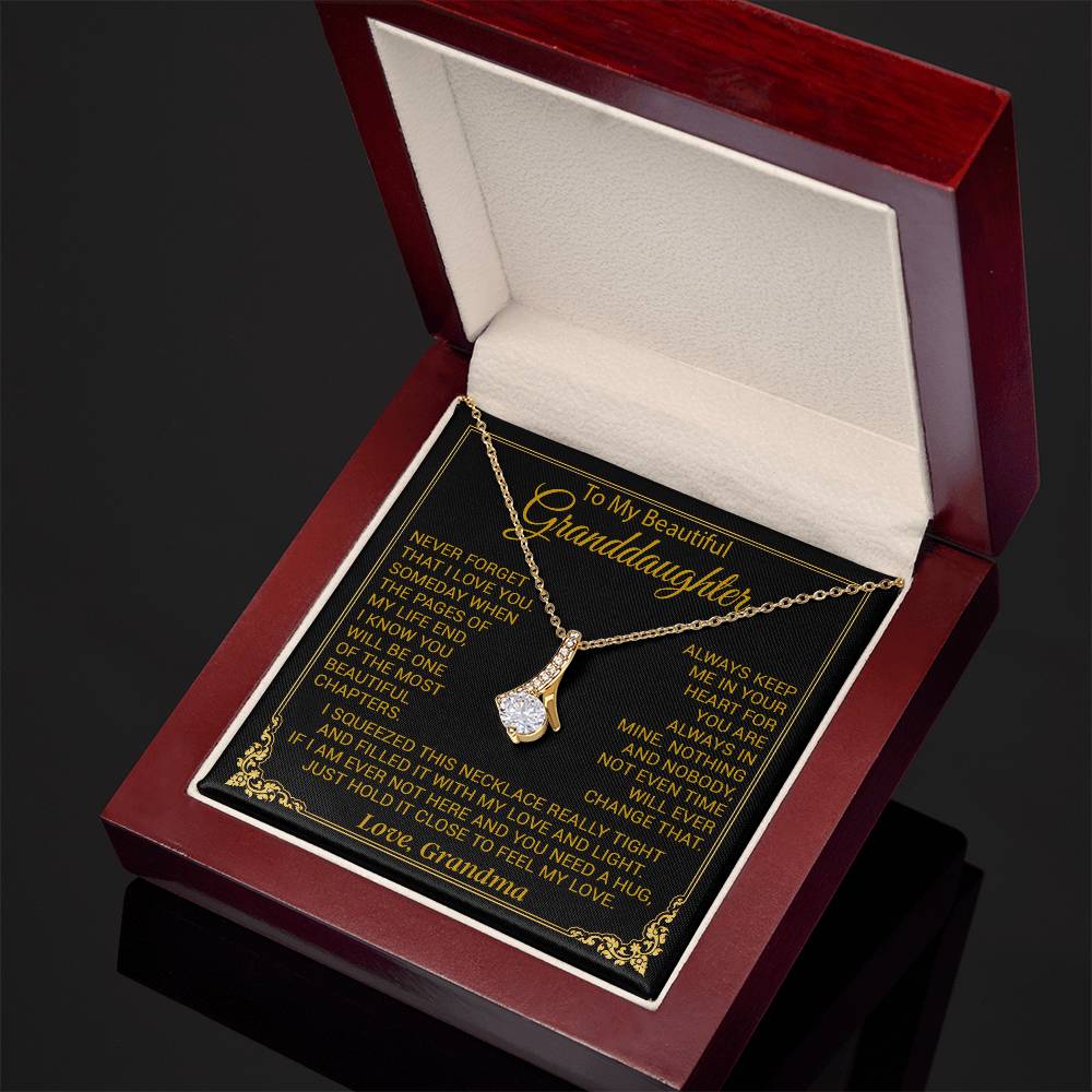 To My Granddaughter Necklace, Granddaughter Gift from Grandma, Christmas Gift