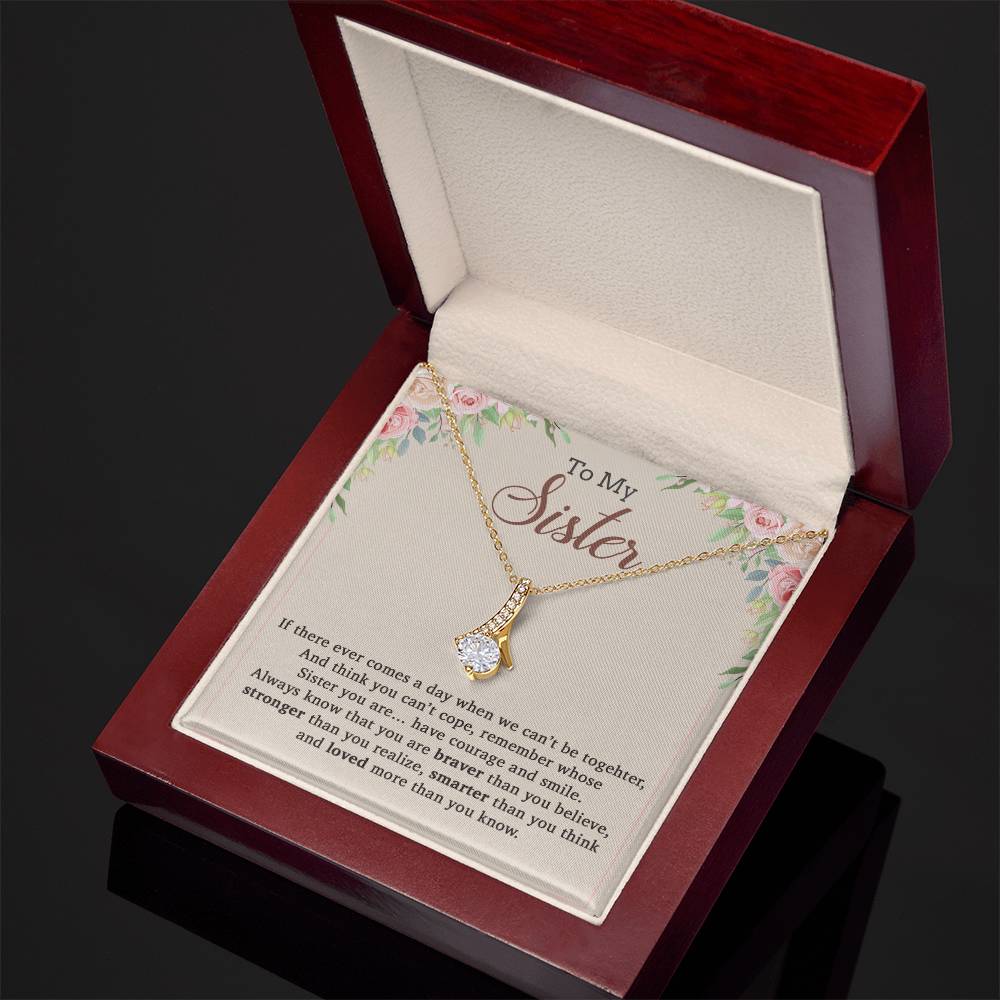 To My Sister Necklace, Brother to Sister, Birthday gift For Sister from Brother