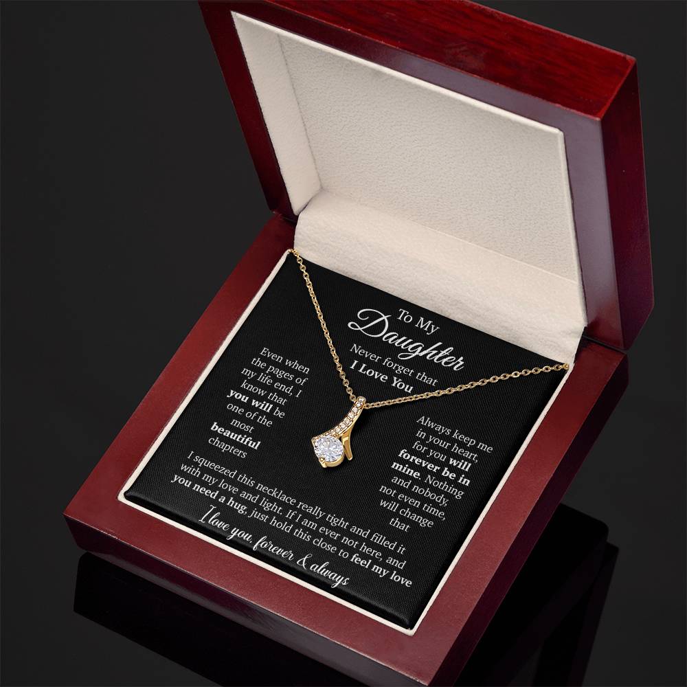 To My Daughter Necklace, Daughter Father Necklace, Daughter Gift From Dad, Mom 23_10