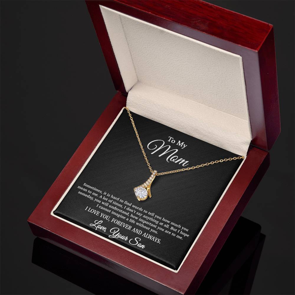 To My Mom Necklace, Gift From Son For Birthday, Mother's Day Gift