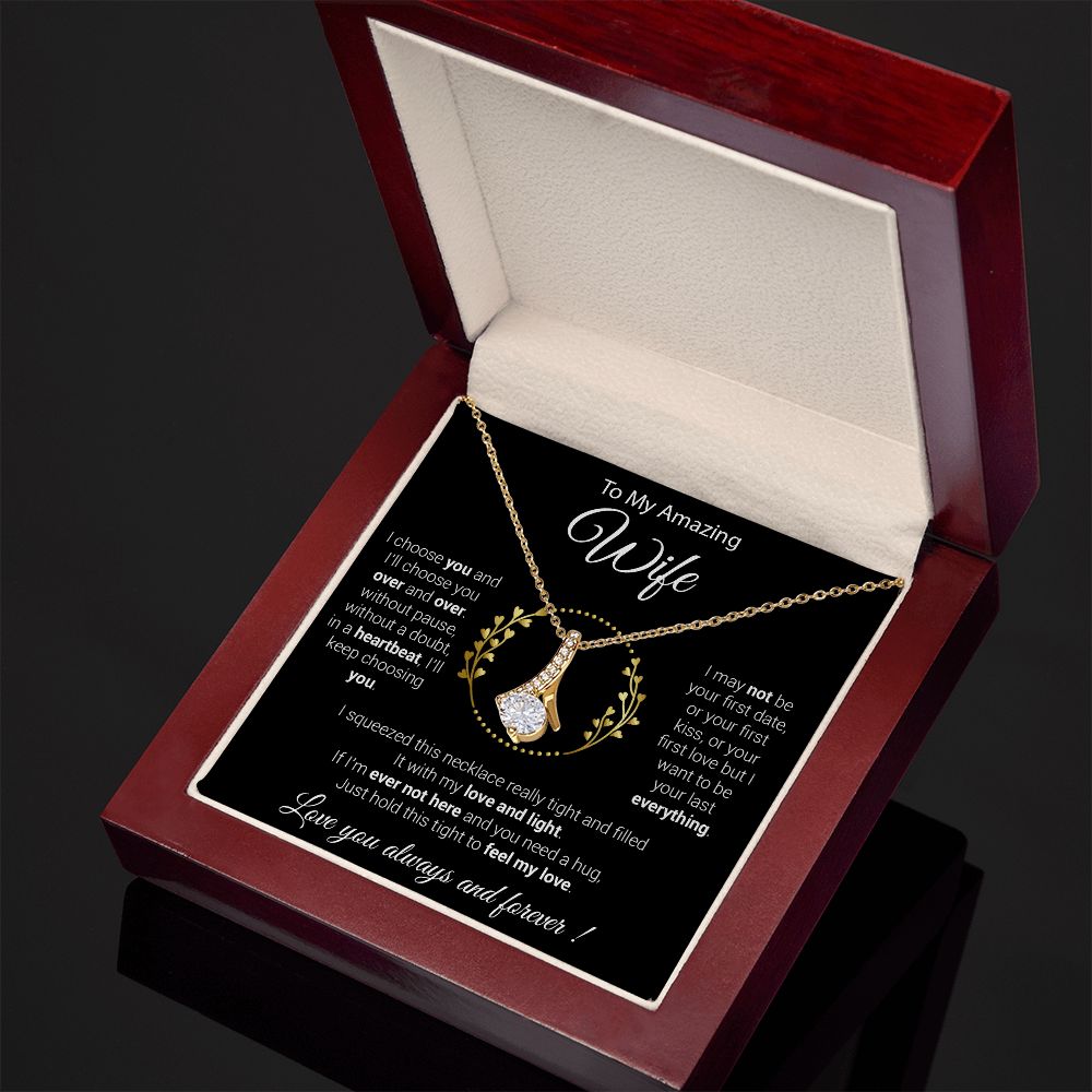 To My Wife Necklace, Mother's Day Gift from Husband, Wife Birthday Gift