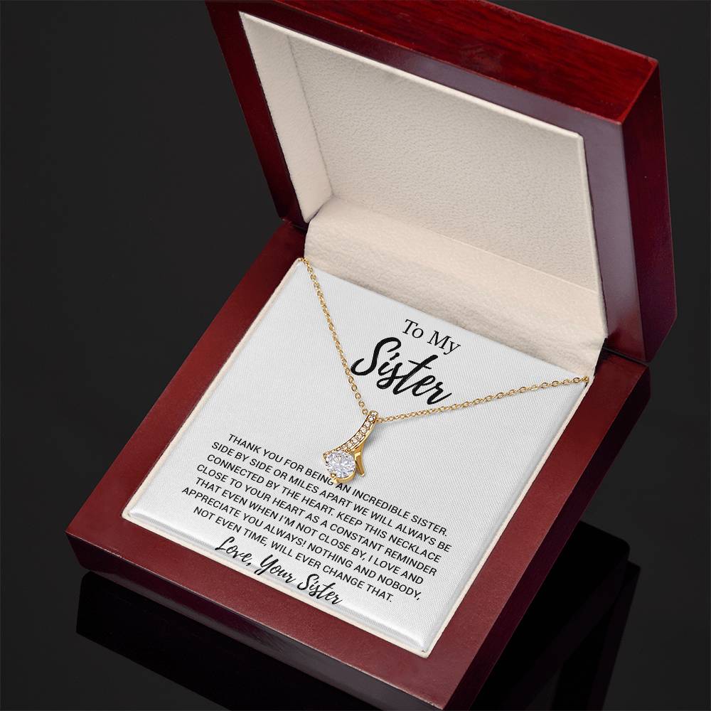 To My Sister Necklace, Brother to Sister, Birthday gift For Sister from Brother