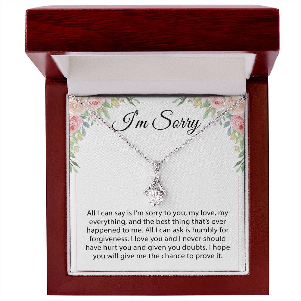 I'm Sorry Gift For Wife Necklace, Sorry Gift for Girlfriend, Forgiveness Gift