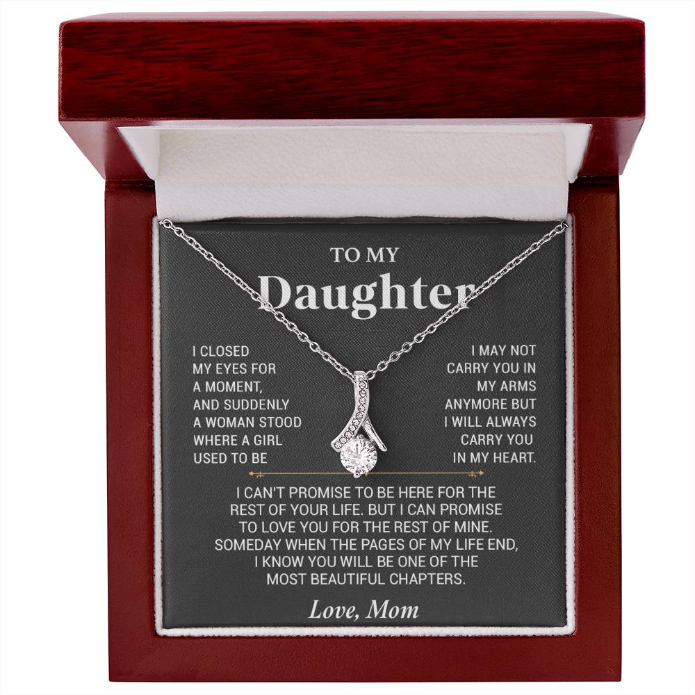 To My Daughter Necklace, Gift For Daughter From Mom, Daughter Mother Necklace99
