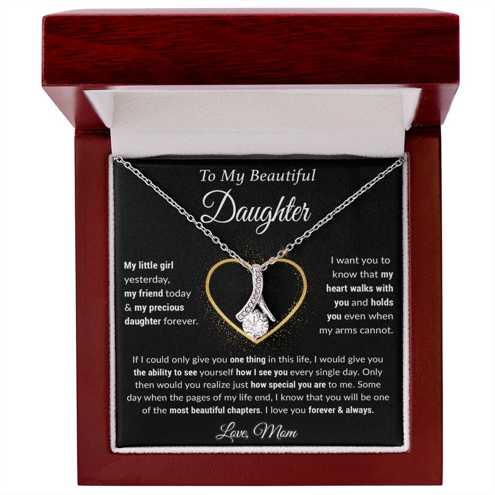 To My Daughter Necklace, Gift For Daughter From Mom, Daughter Birthday Gift